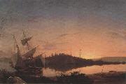 Twilight on the Kennebec Frederic E.Church